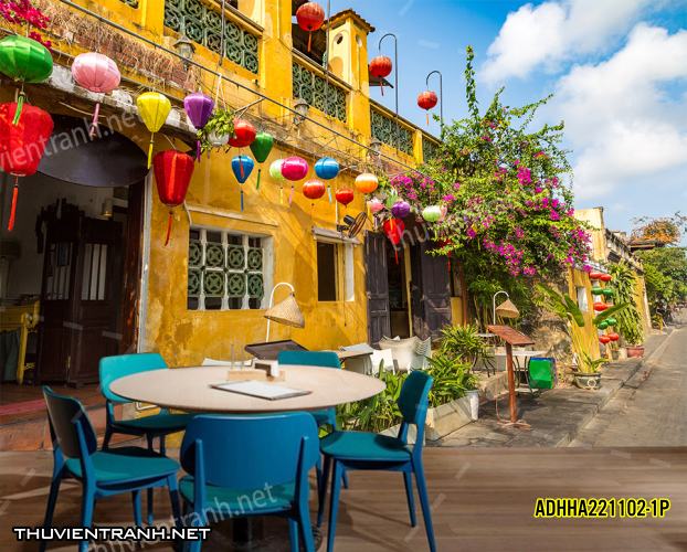 Tranh dán tường phố cổ Hội AnADHHA221102-1P - Tranh tường chất lượng cao